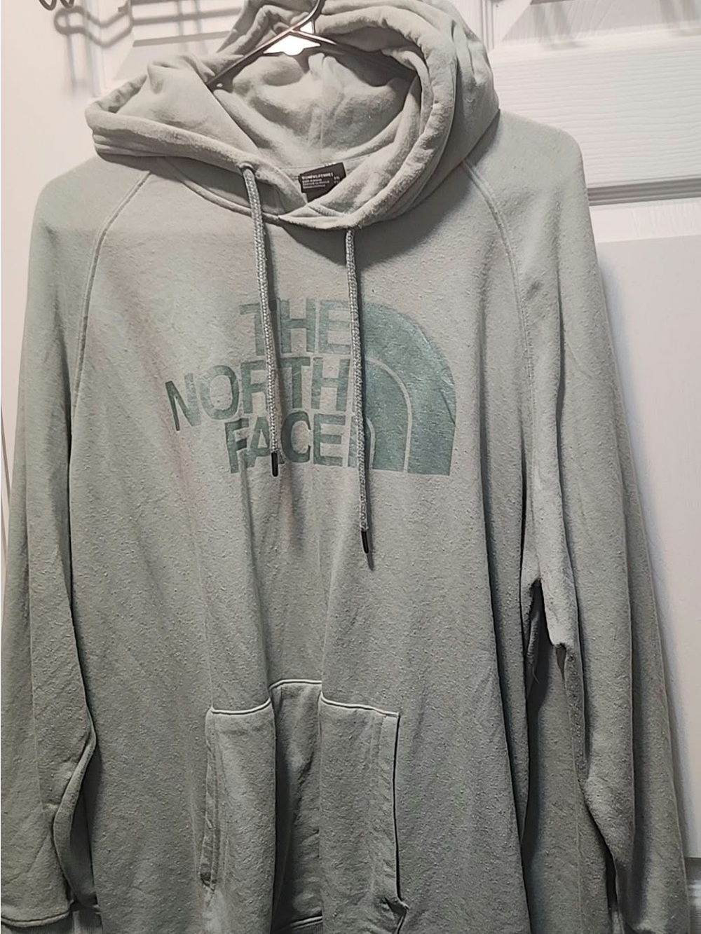 The North Face Sage Green Pullover Hoodie with Logo